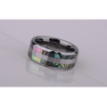 New Rotating GearTungsten Ring, Mother Laser Engraving Pearl Inlay Tungsten Ring